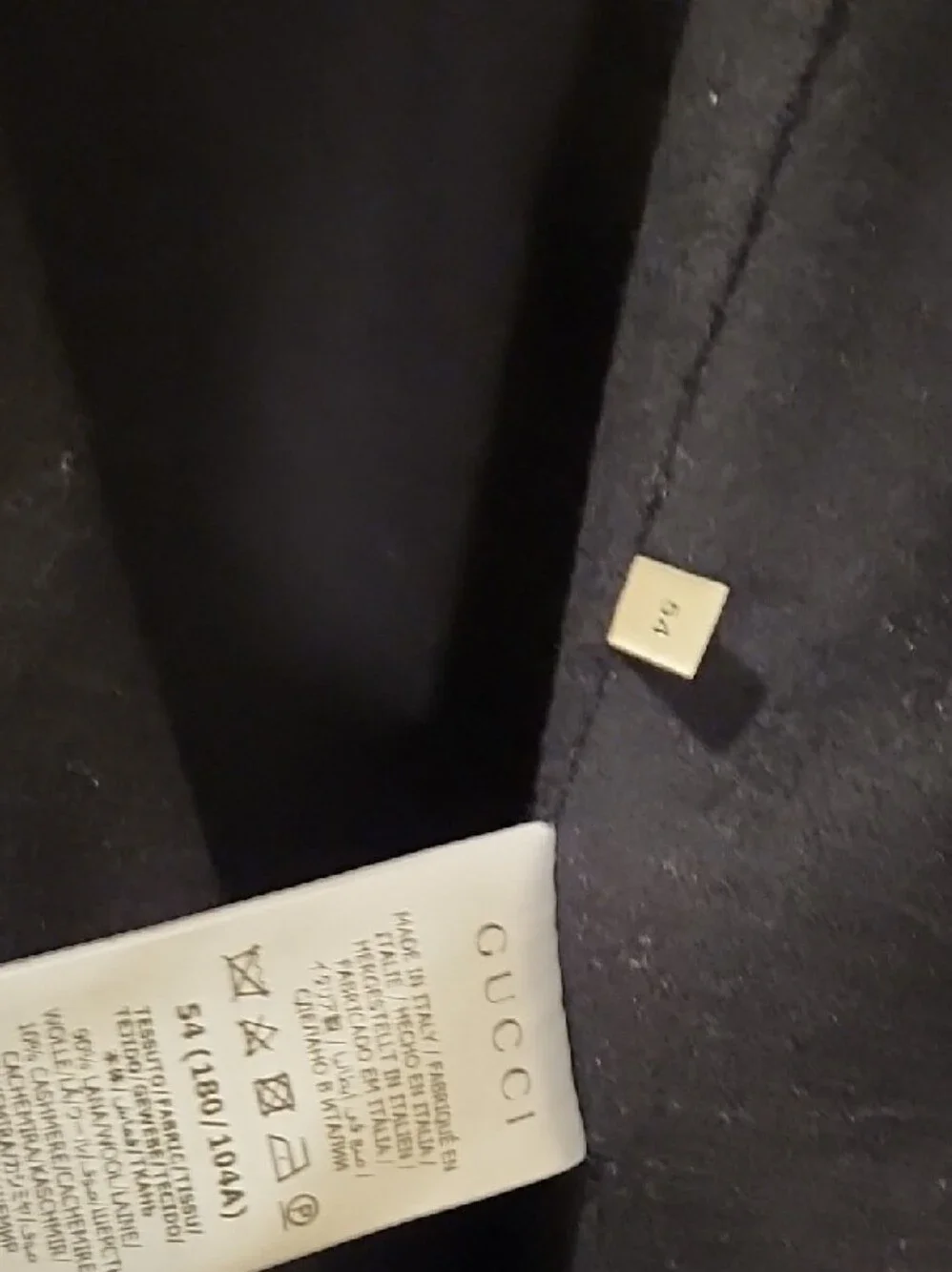Gucci Double-Breasted Dark Navy Wool Sport Coat